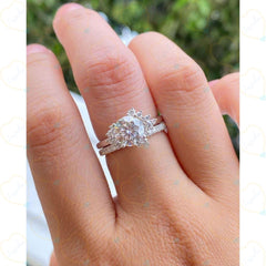 1.70 CTW Round Cut Bridal Set Lab Grown Diamond Ring for Women