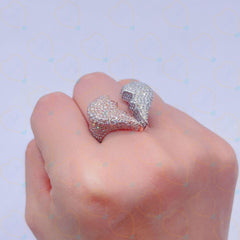 3.60 TCW Round Cut Hip Hop Lab Grown Diamond Ring for Women