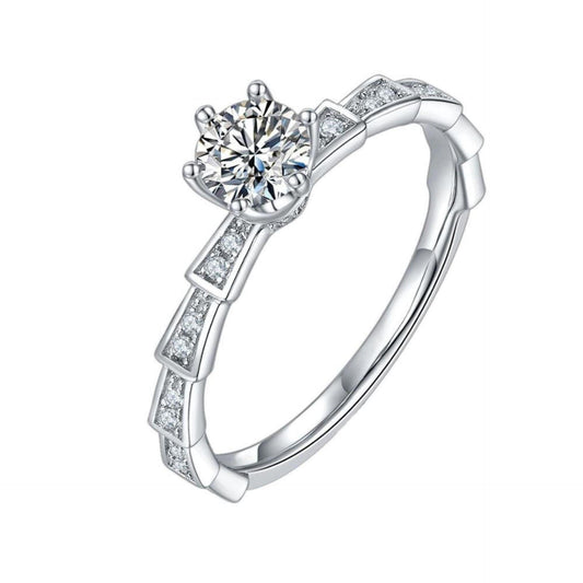 1.00 CTW Round Cut Hidden Halo Lab Grown Diamond Ring for Women