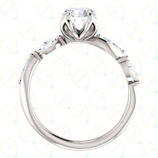 1.00 CTW Round Cut Twisted Lab Grown Diamond Ring for Women