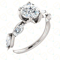 1.00 CTW Round Cut Twisted Lab Grown Diamond Ring for Women