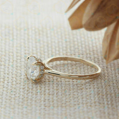 1.00 TCW Round Cut Hidden Halo Lab Grown Diamond Ring for Women