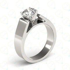 1.30 CTW Round Cut Solitaire Lab Grown Diamond Ring for Women