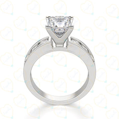 1.50 CTW Princess Cut 7 Stone Lab Grown Diamond Ring for Women