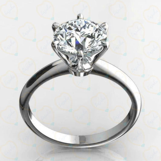 1.70 TCW Round Cut Solitaire Lab Grown Diamond Ring for Women