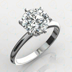 1.70 TCW Round Cut Solitaire Lab Grown Diamond Ring for Women