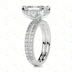 2.50 CTW Radiant Cut Bridal Set Lab Grown Diamond Ring for Women