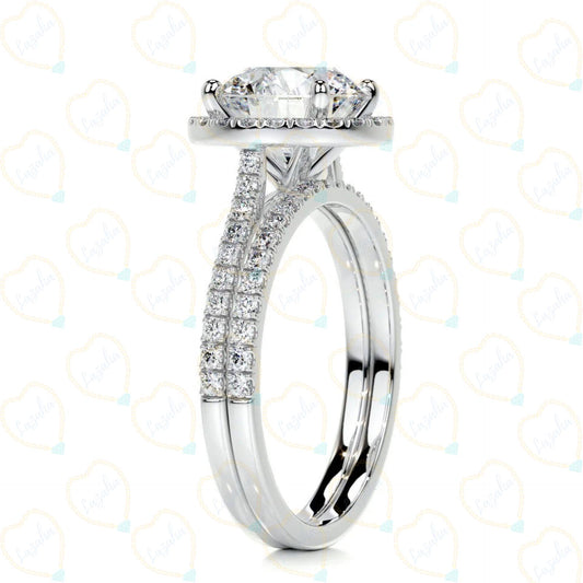 2.00 CTW Round Cut Bridal Set Lab Grown Diamond Ring for Women