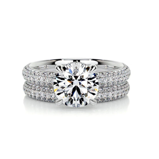 1.70 CTW Round Cut Bridal Set Lab Grown Diamond Ring for Women