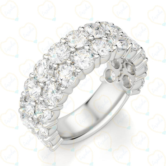 6.00 CTW Round Cut Eternity Lab Grown Diamond Ring for Women