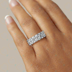 6.00 CTW Round Cut Eternity Lab Grown Diamond Ring for Women