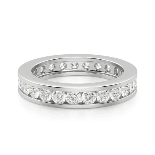 2.70 CTW Round Cut Eternity Lab Grown Diamond Ring for Women