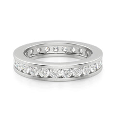 2.70 CTW Round Cut Eternity Lab Grown Diamond Ring for Women