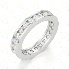 2.70 CTW Round Cut Eternity Lab Grown Diamond Ring for Women