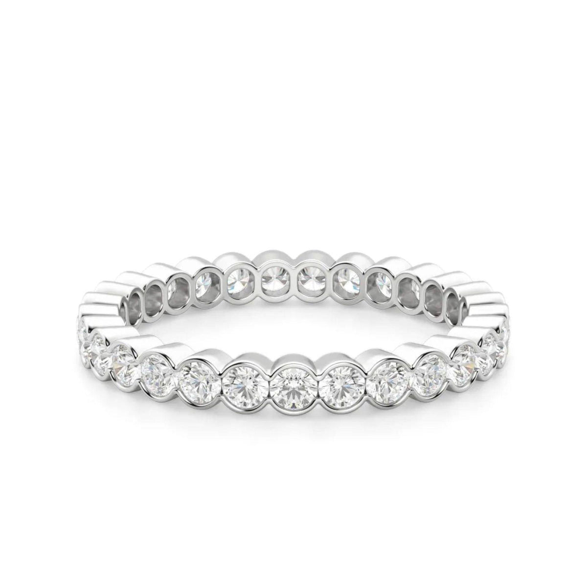 3.20 CTW Round Cut Eternity Lab Grown Diamond Ring for Women