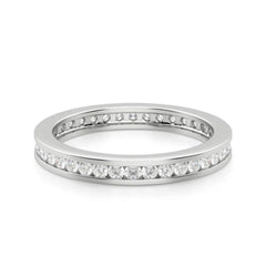 1.00 CTW Round Cut Eternity Lab Grown Diamond Ring for Women