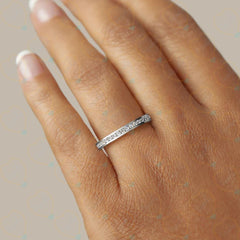 1.00 CTW Round Cut Eternity Lab Grown Diamond Ring for Women