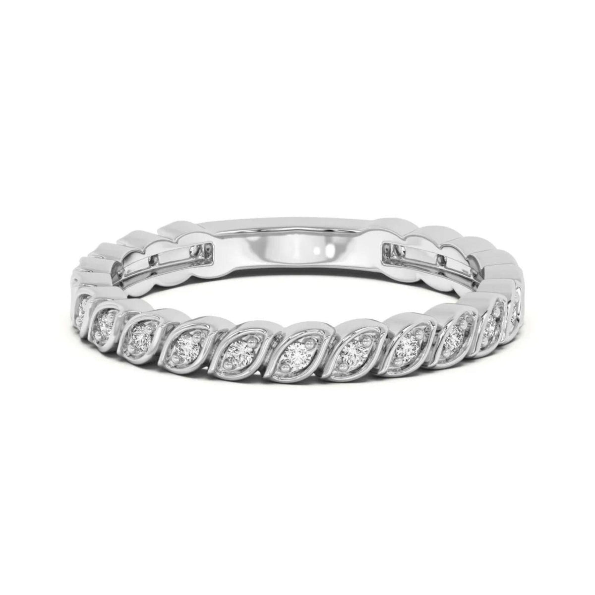 0.70 CTW Round Cut Eternity Lab Grown Diamond Ring for Women