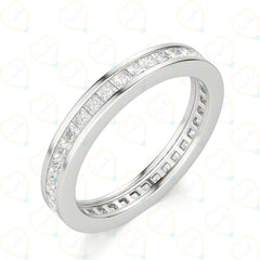 1.80 CTW Princess Cut Eternity Lab Grown Diamond Ring for Women