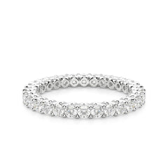 3.50 CTW Round Cut Eternity Lab Grown Diamond Ring for Women