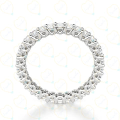 3.50 CTW Round Cut Eternity Lab Grown Diamond Ring for Women