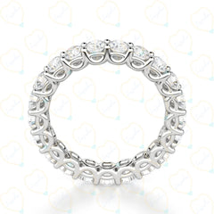 3.60 CTW Round Cut Eternity Lab Grown Diamond Ring for Women