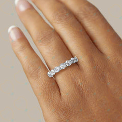 3.50 CTW Round Cut Eternity Lab Grown Diamond Ring for Women