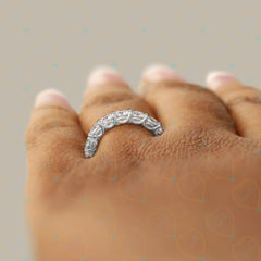 3.50 CTW Round Cut Eternity Lab Grown Diamond Ring for Women