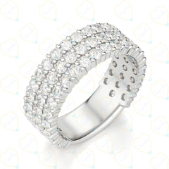 8.00 CTW Round Cut Eternity Lab Grown Diamond Ring for Women