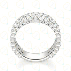 8.00 CTW Round Cut Eternity Lab Grown Diamond Ring for Women