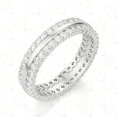 2.50 CTW Round Cut Eternity Lab Grown Diamond Ring for Women