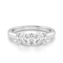 1.50 CTW Oval Cut 3 Stone Lab Grown Diamond Ring for Women