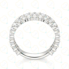 4.50 CTW Round Cut Eternity Lab Grown Diamond Ring for Women