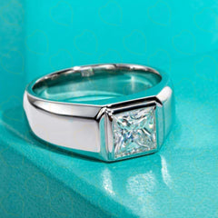 3.00 CTW Princess Cut Solitaire Lab Grown Diamond Ring for Women