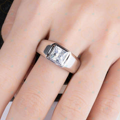 3.00 CTW Princess Cut Solitaire Lab Grown Diamond Ring for Women