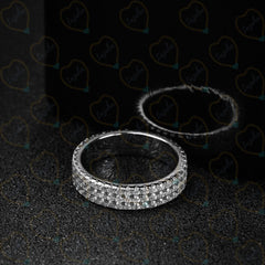 3.80 CTW Round Cut Eternity Lab Grown Diamond Ring for Women