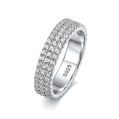 3.80 CTW Round Cut Eternity Lab Grown Diamond Ring for Women