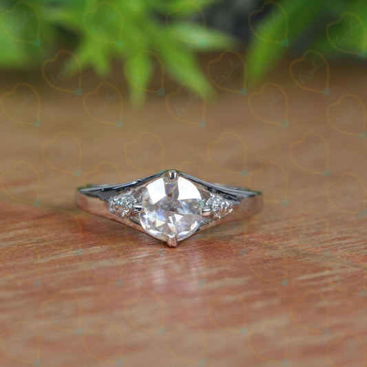 1.00 CTW Round Cut Unique Lab Grown Diamond Ring for Women