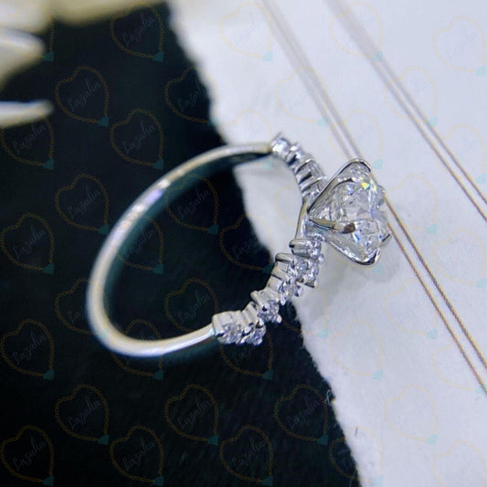 1.00 CTW Round Cut Unique Lab Grown Diamond Ring for Women