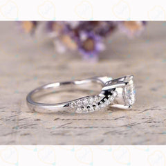 1.70 TCW Round Cut Twisted Lab Grown Diamond Ring for Women