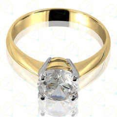 1.30 TCW Round Cut Solitaire Lab Grown Diamond Ring for Women