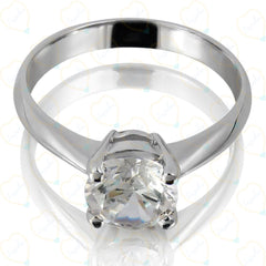 1.30 TCW Round Cut Solitaire Lab Grown Diamond Ring for Women