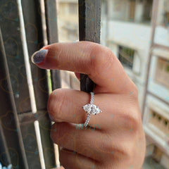 Anello solitario con accenti TCW da donna