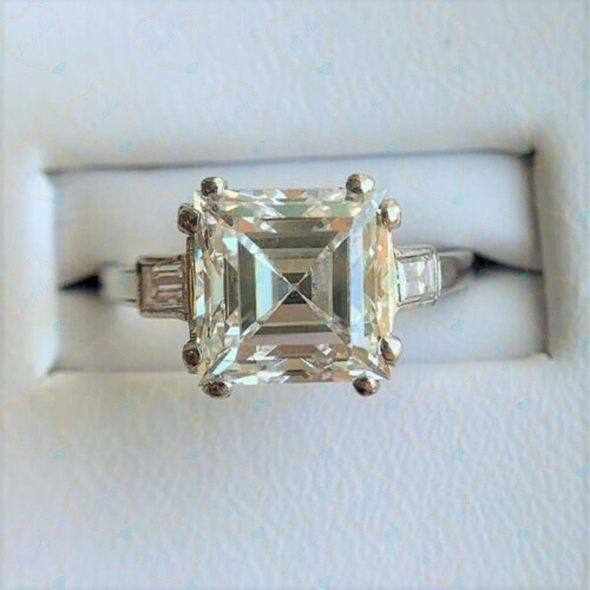 2.00 TCW Princess Cut 3 Stone Lab Grown Diamond Ring for Women