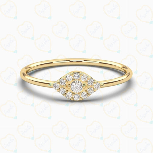 Round Cut Unique Lab Grown Diamond Ring for Women