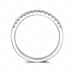 0.50 TCW Round Cut Eternity Lab Grown Diamond Ring for Women