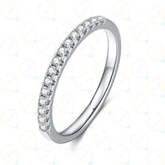 0.50 TCW Round Cut Eternity Lab Grown Diamond Ring for Women