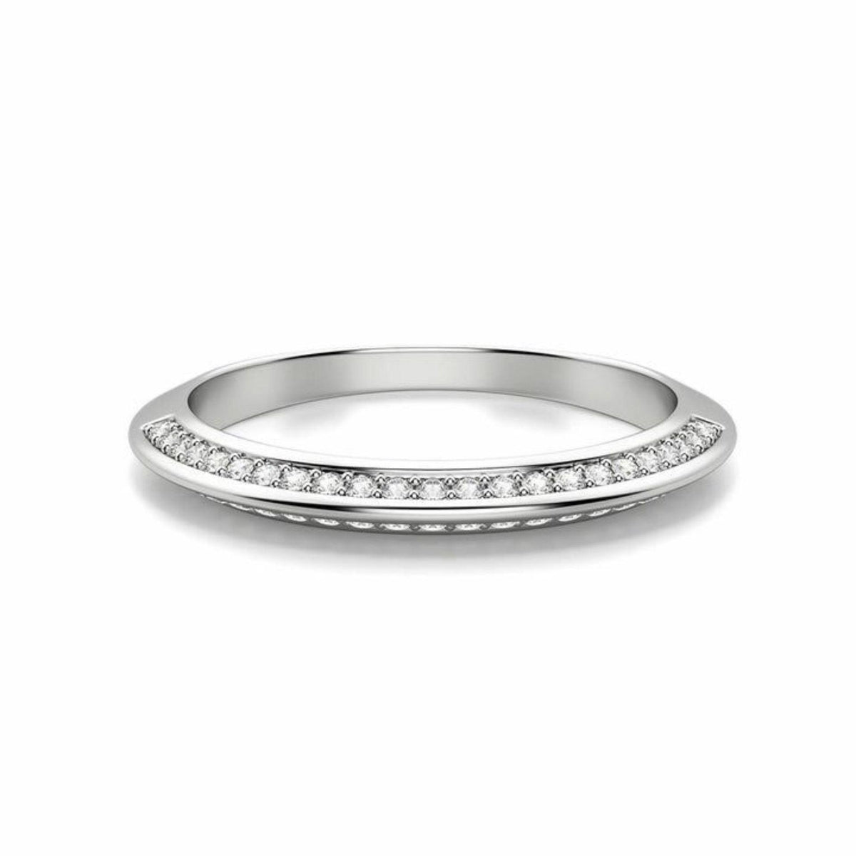 0.40 TCW Round Cut Eternity Lab Grown Diamond Ring for Women