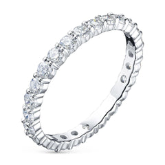 2.50 TCW Round Cut Eternity Lab Grown Diamond Ring for Women