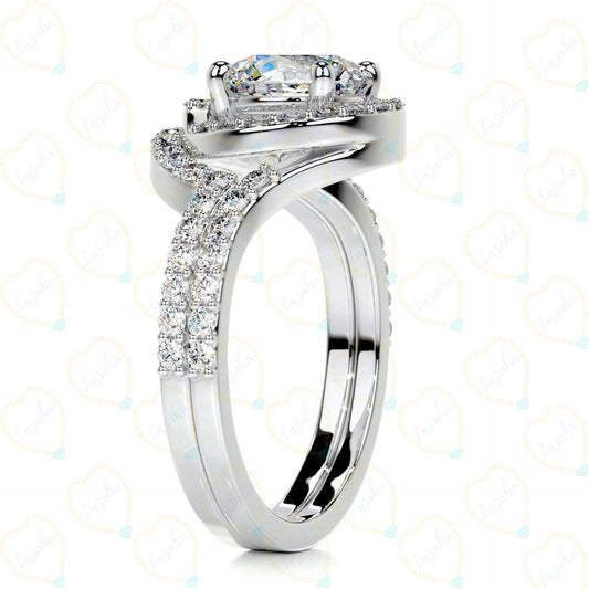 2.00 TCW Round Cut Bridal Set Lab Grown Diamond Ring for Women